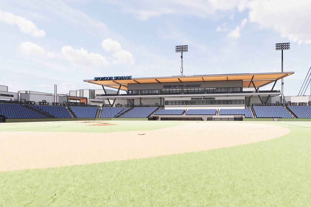 A rendering of the proposed stadium, known as the Outdoor Event Center. (Courtesy of City of Everett)