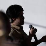 A person asks a question during an Edmonds College round table event at on Monday, May 4, 2026 in Edmonds, Washington. (Olivia Vanni / The Herald)
