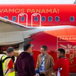Thomas Christiansen, center right, the head coach of the Panama national soccer team, speaks to Panamanian reporters on Tuesday, May 5, 2026, in Everett, Washington. (Will Geschke / The Herald)