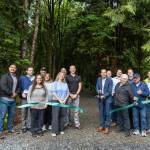 The City of Marysville along with community members and supporters cut a ribbon to celebrate the opening of Mother Natures Window Park on Thursday, May 14, 2026 in Marysville, Washington. (Olivia Vanni / The Herald)