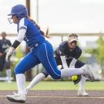 Everetts Mia Hoekendorf fields the ball during the 3A district championship game against Sedro-Woolley on Thursday, May 14, 2026 in Everett, Washington. (Olivia Vanni / The Herald)