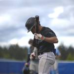 Shorewoods Adam Jaramillo prepares for an at-bat during a state baseball game against Central Valley on Tuesday, May 19, 2026 at Meridian Park Baseball Field in Shoreline. (Qasim Ali / The Herald)