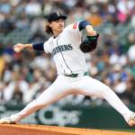 Bryce Miller of the Seattle Mariners pitches during the first inning against the Chicago White Sox at T-Mobile Park on Tuesday, May 19, 2026, in Seattle. (Maddy Grassy / Getty Images / Tribune News Services)