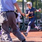 Everetts Presley Eshelman scores during the 3A state opening round loser-out game against Garfield on Friday, May 22, 2026 in Lacey, Washington. (Olivia Vanni / The Herald)