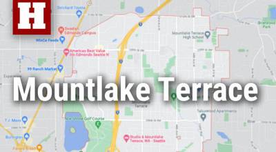 Logo for news use featuring the municipality of Mountlake Terrace in Snohomish County, Washington. 220118