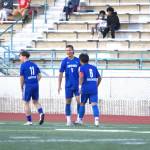 Shorewoods Taj Babayev smiles after scoring his first goal during a state round of 16 game against Mountain View on Friday, May 22, 2026 at Edmonds School District Stadium in Edmonds. (Qasim Ali / The Herald)