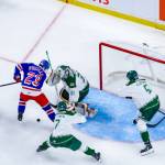 Silvertips goalie Anders Miller attempts to freeze a loose puck during Everetts 6-2 loss to the Kitchener Rangers in the Memorial Cup round-robin on May 25, 2026. (Photo courtesy Steve Dunsmoor / CHL)