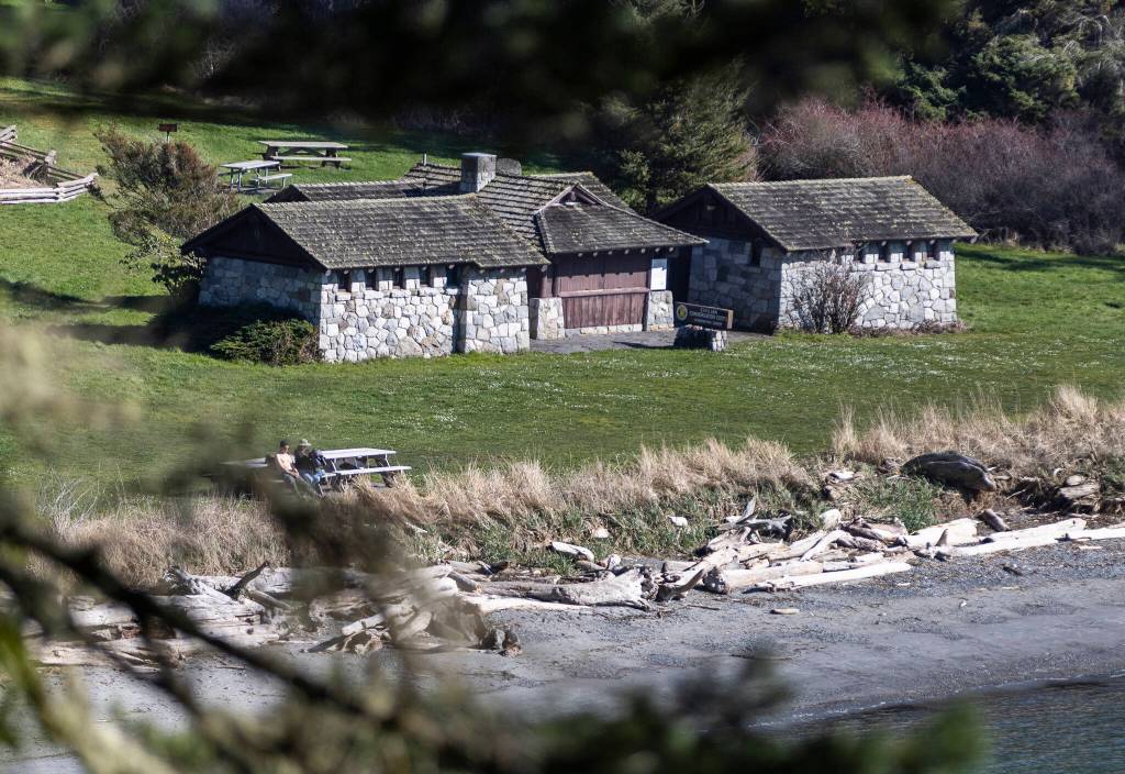 The Civilian Conservation Corps Interperative Center along Bowman Bay at Deception Pass State Park on Monday, March 2, 2026 in Anacortes, Washington. (Olivia Vanni / The Herald)