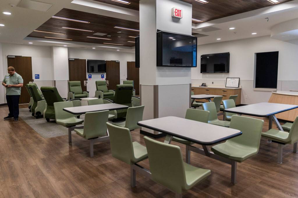 Inside the Lynnwood Crisis Care Center on Monday, June 1, 2026, in Lynnwood, Washington. (Olivia Vanni / The Herald)