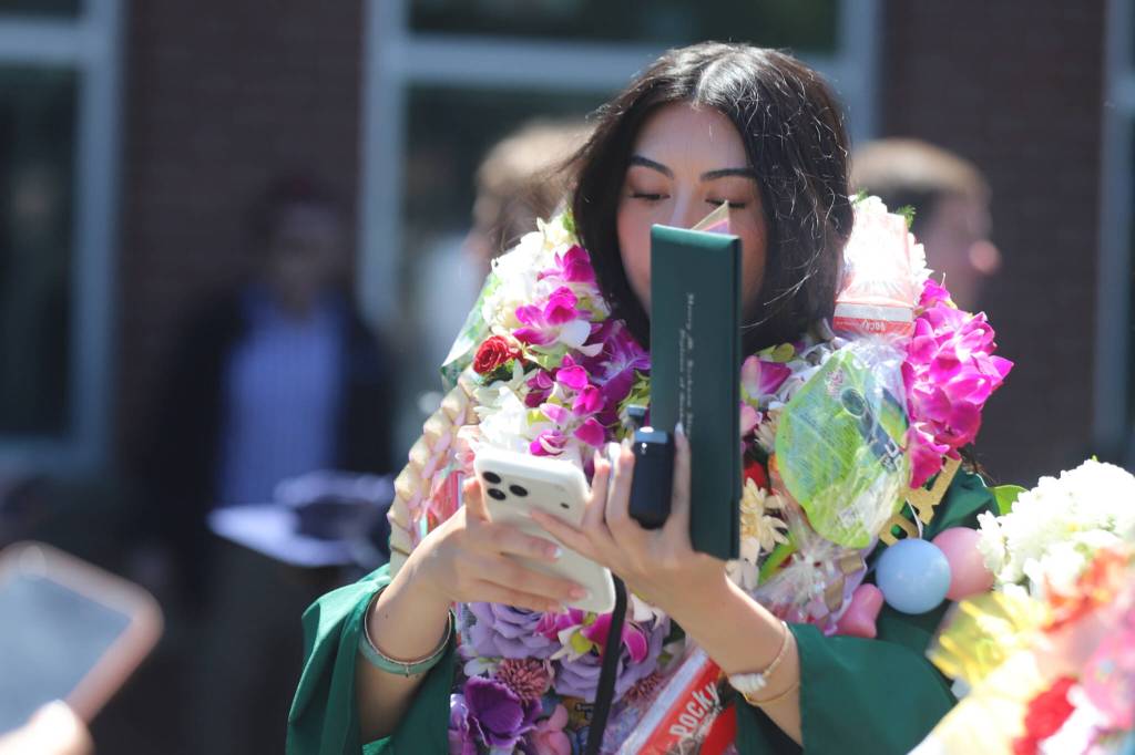 A Jackson High School graduate after commencement at the Angel of the Winds Arena on Saturday, June 13, 2026, in Everett, Washington. (Michael Hennneke / The Herald)
