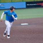 AquaSox outfielder Jonny Farmelo runs toward third base on the way to score during Everetts 12-2 win against the Eugene Emeralds at Everett Memorial Stadium on June 4, 2026. (Joe Pohoryles / The Herald)