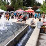 A crowd gathers at the inaugural Mountlake Terrace Pride event on Friday, June 5, 2026, in Mountlake Terrace, Washington. (Will Geschke / The Herald)