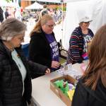 A Free Mom Hugs booth at the inaugural Mountlake Terrace Pride event on Friday, June 5, 2026, in Mountlake Terrace, Washington. (Will Geschke / The Herald)