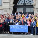 Ian Davis-Leonard / The Herald
Hundreds of people rallied at Everett High School to show support for businessman Todd Lund as he battles cancer on Monday.