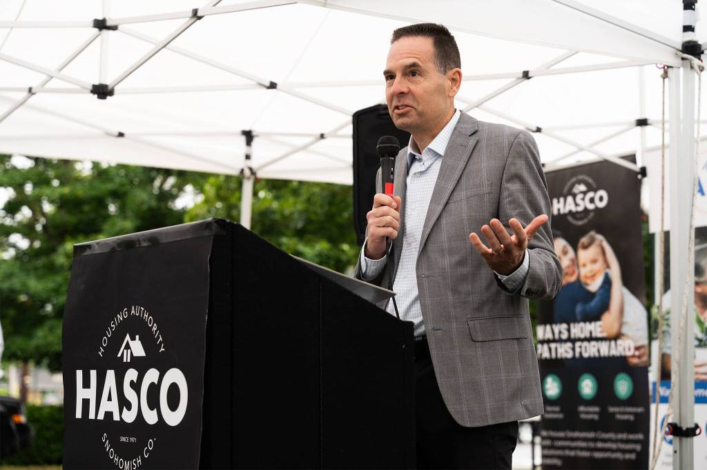 Marysville Mayor Jon Nehring speaks on Tuesday, June 9, 2026, in Marysville, Washington. (Will Geschke / The Herald)