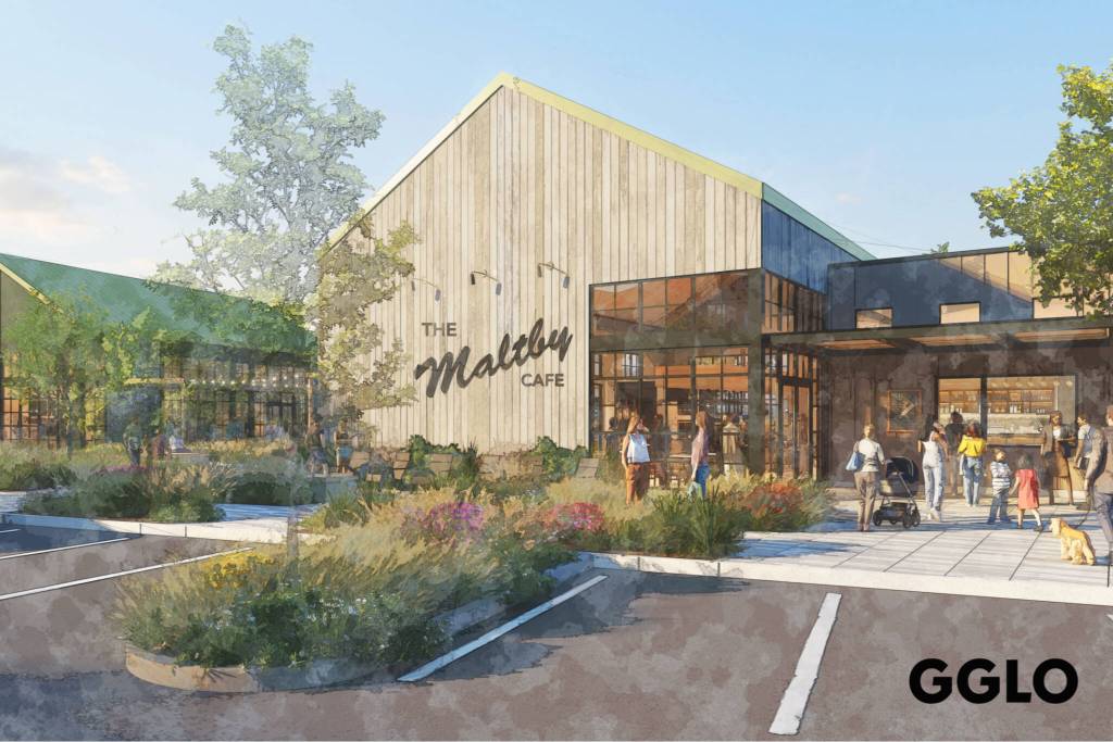 Mock-up design for the new Maltby Cafe. The current cafe is located at 8809 Maltby Road in Snohomish, Washington. (Westcott Homes)