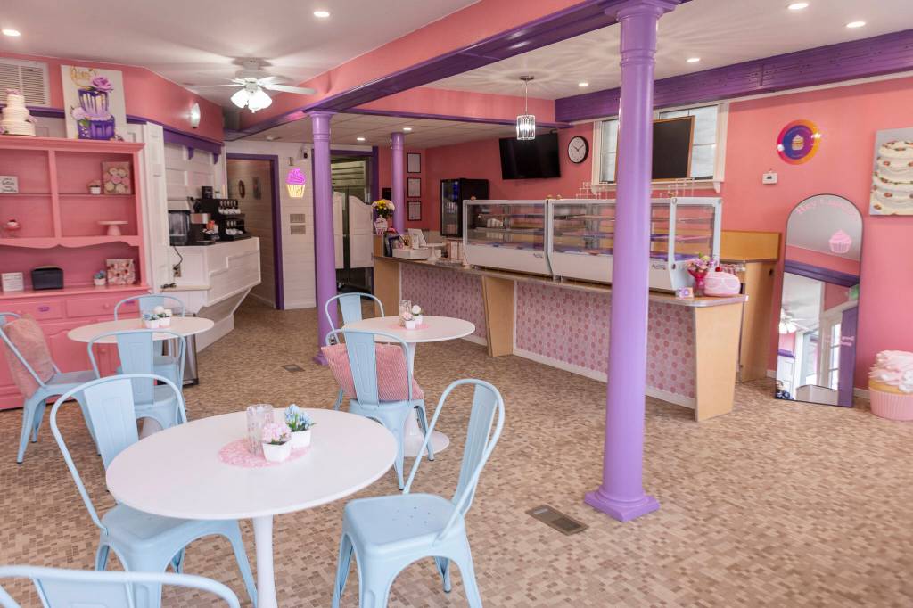 The inside of Mad For Cupcakes on Friday, June 26, 2026 in Granite Falls, Washington. (Olivia Vanni / The Herald)