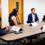 Dr. James Nodler speaks with speaks during a roundtable with local fertility doctors and advocates and other local fertility doctors and advocates on Monday, July 27, 2026 in Everett, Washington. (Olivia Vanni / The Herald)