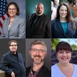 Top row, from left: Suzan DelBene, Bryce Nickel and Mary Silva. Bottom row, from left: Hunter Gordon, James Etzkorn, Catherine Hildebrand.